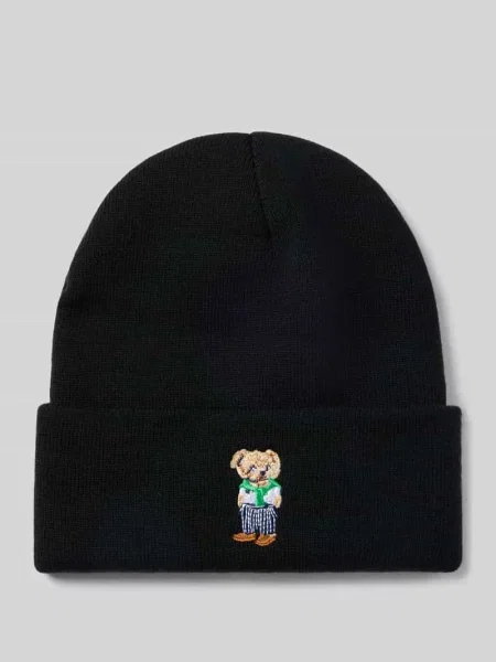 Czapka w dzianinowym wyglądzie model BEAR' Chill Pill czarna