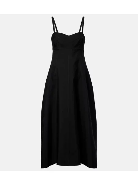 Rochie midi Jil Sander până la genunchi de costum negru