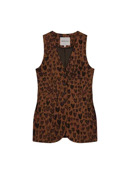 Kamizelka jeansowa Fabienne Chapot brązowa