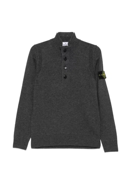 Tricou polo Stone Island cu strasuri gri