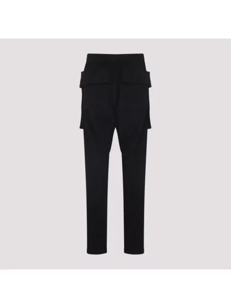 Rick Owens DRKSHDW spodnie Creatch Cargo Drawstring gładkie czarny