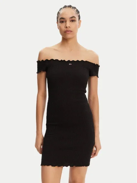 Tommy Jeans Rochie de vară negru