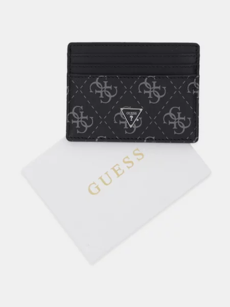 Кожаный кошелек Guess черный