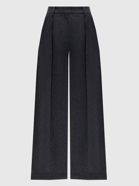 Шерстяные брюки Brunello Cucinelli серые