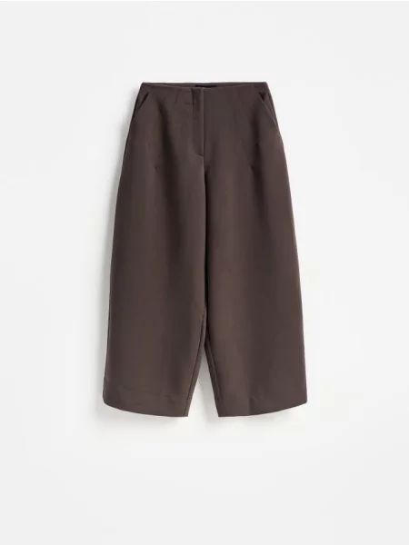 Reserved Pantaloni barrel leg maro-închis maro