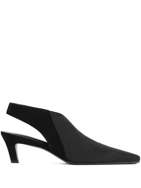 Pantofi cu toc Toteme din piele de căprioară negru