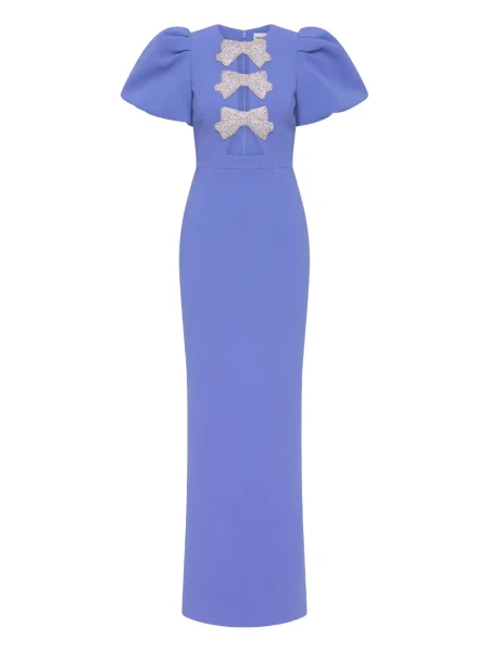 Maksi sukienka wieczorowa Rebecca Vallance garniturowa niebieska