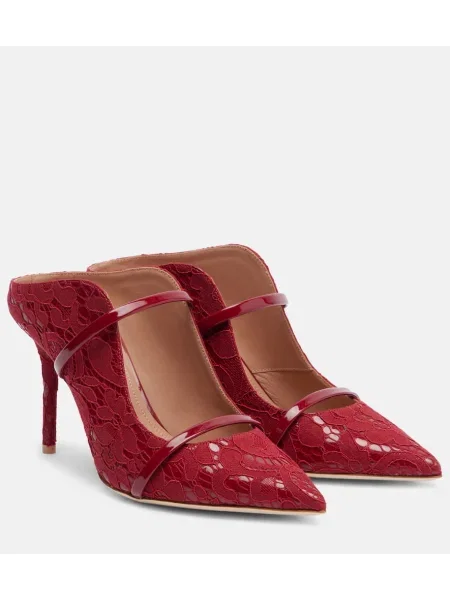 Usnjene mules Malone Souliers rdeča