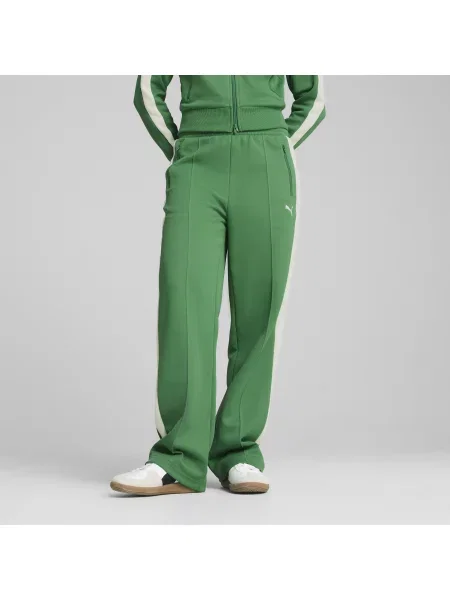 PUMA proste spodnie dresowe T7 Always On Akcesoria S zielony