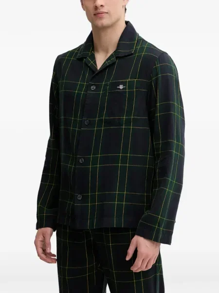 Pijamale Gant în carouri albastru