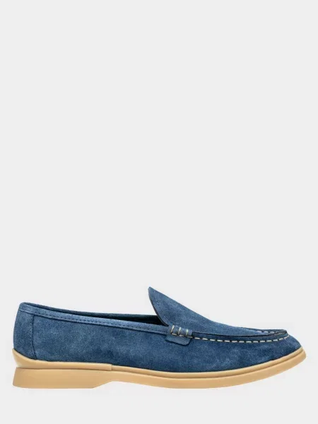 Кожаные лоферы Enzo Verratti синие