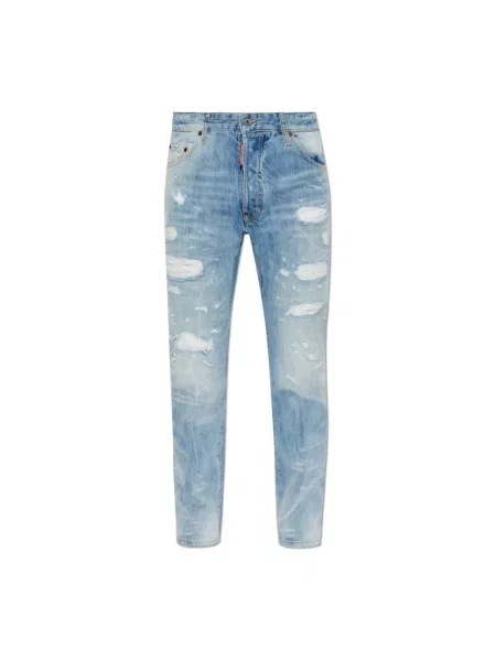 Jeansy Dsquared2 typu teddy niebieskie