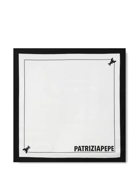 Fular Patrizia Pepe cu autograf alb