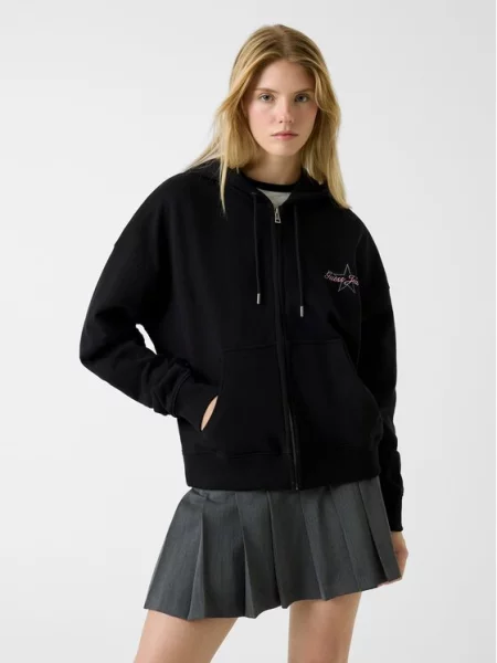 Guess Jeans Μπλούζα Oversize μαύρο