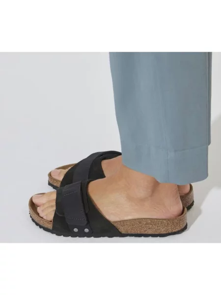 Klapki Birkenstock skórzane czarne