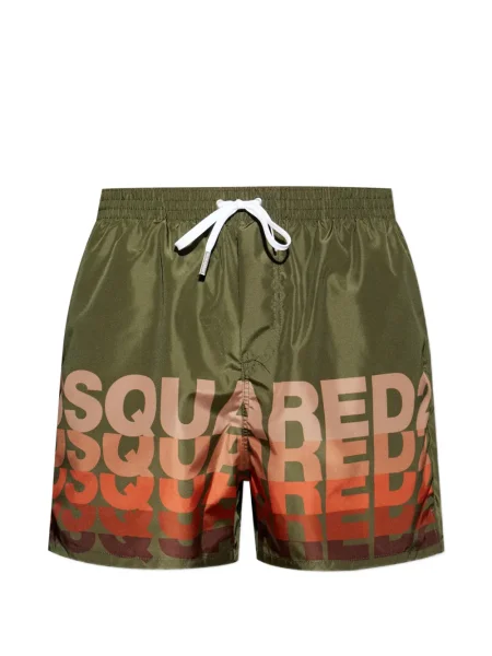 Slip de baie Dsquared2 cu imagine verde