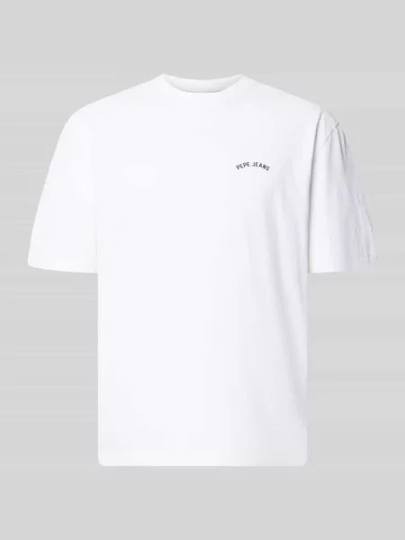 T-shirt o kroju regular fit z czystej bawełny model John Tee' Pepe Jeans biała