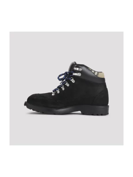 Buty trekkingowe Burberry zamszowe trekkingowe czarne