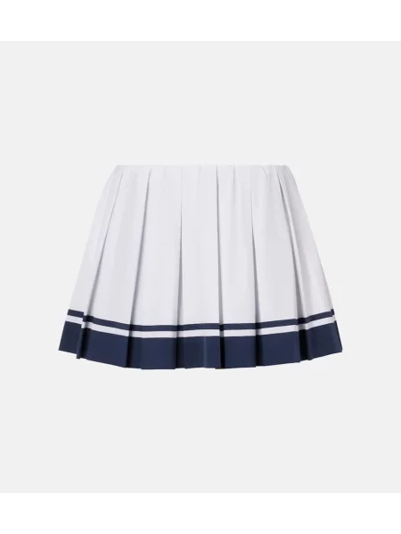 Fusta plisata Varley plisată tenis alb