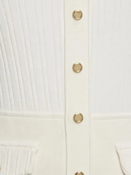 Rochie mini Sandro fără mâneci tricotate alb