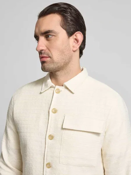 Krój regular fit kurtka koszulowa z brustaszą model Matt' Casual Friday