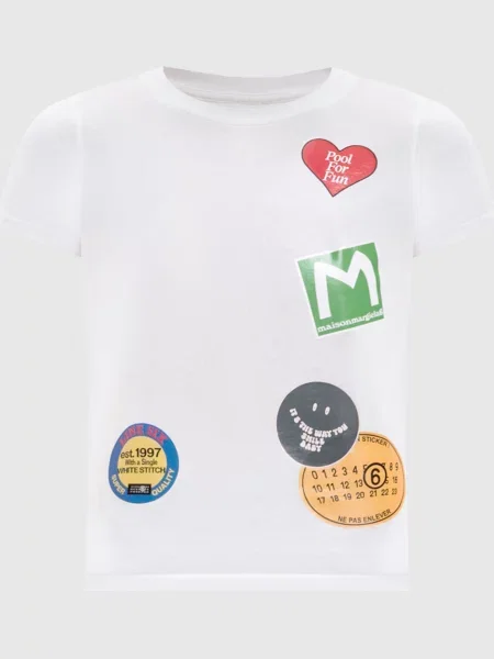 Футболка з принтом Maison Margiela Mm6 біла