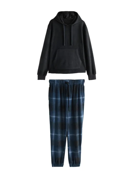 Next Pijama lungă bleumarin negru