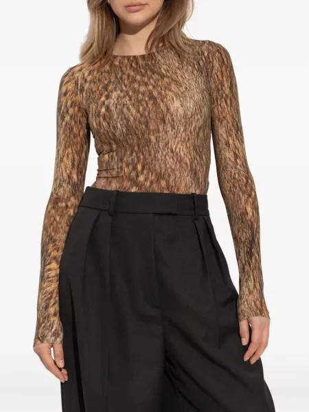 Raštuotas glaustinukė Mm6 Maison Margiela ruda