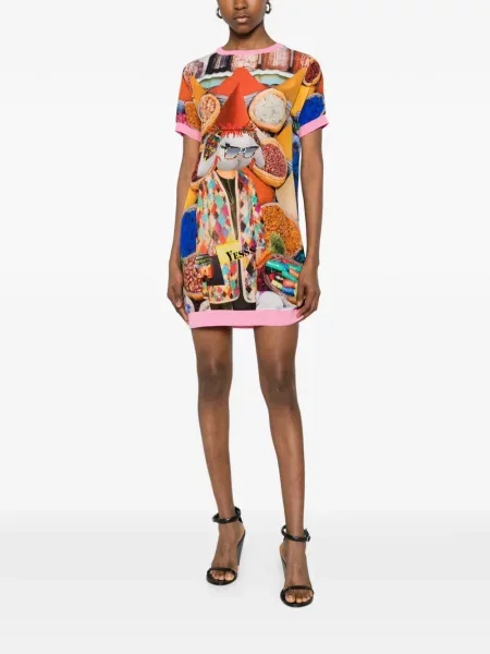 Rochie mini The Artistylist cu imagine portocaliu
