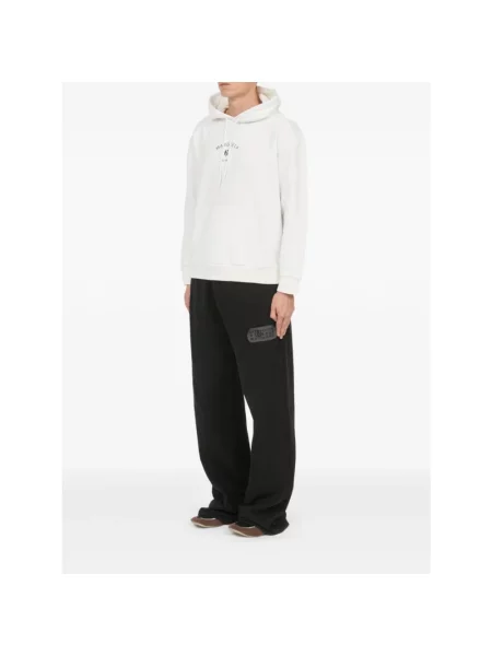 Bluza z kapturem Mm6 Maison Margiela z kapturem z logo biała