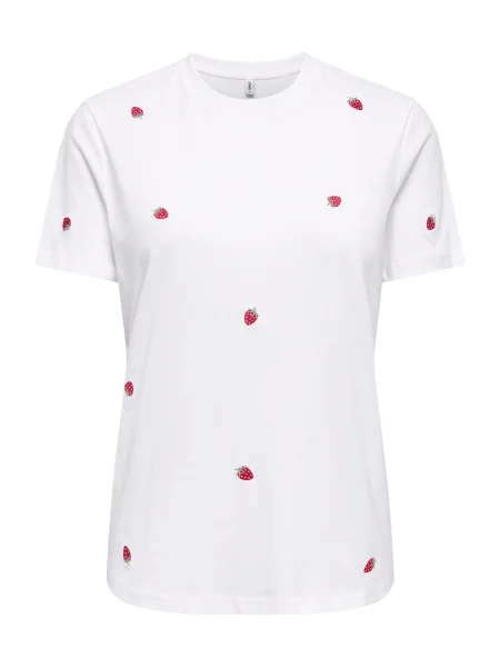 ONLY Tricou ONLKETTY verde / roșu alb