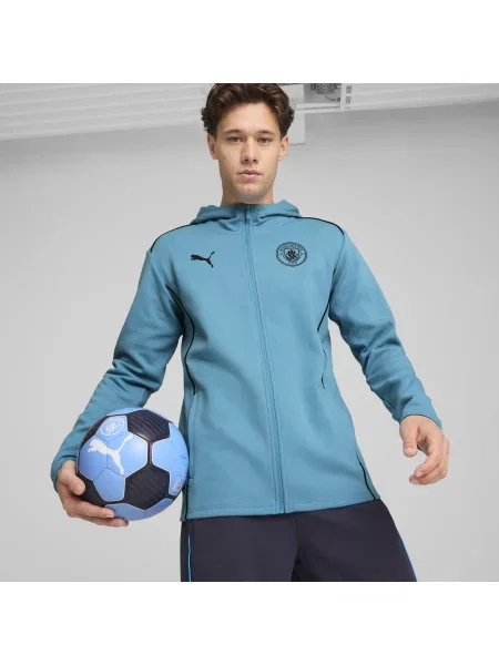 Kurtka z kapturem Casuals Manchester City niebieska