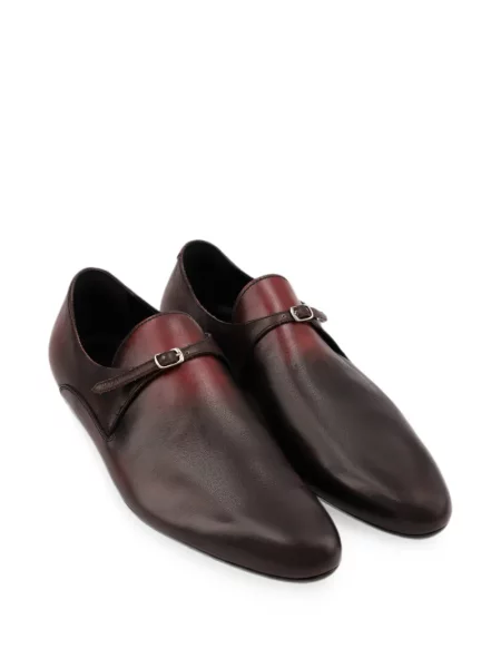 Pantofi monk Dries Van Noten din piele cu bretele maro