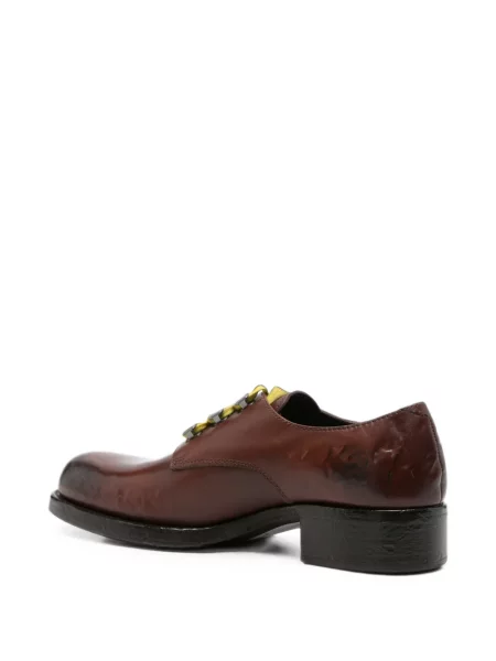 Pantofi Prada cu șireturi din piele maro