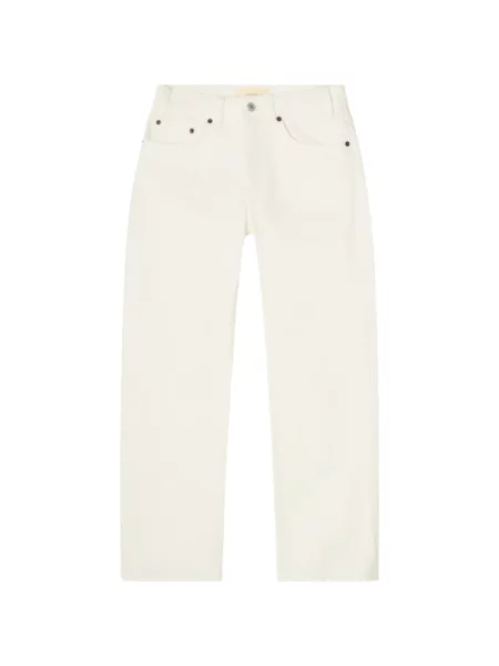 Decupat blugi Jeanerica alb