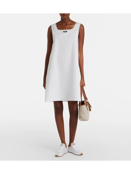 Rochie Miu Miu cu broderie de in alb