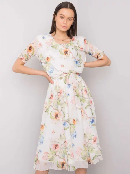 Rochie midi Fashionhunters de costum alb