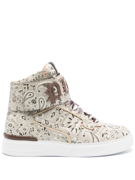 Sneakersy Philipp Plein z nadrukiem z wzorem paisley