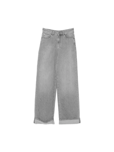 Szerokie jeansy Emporio Armani szare