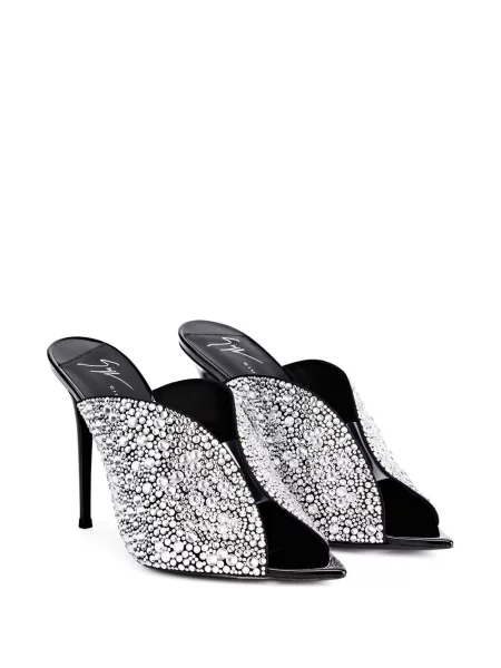 Sandale Giuseppe Zanotti de cristal negru