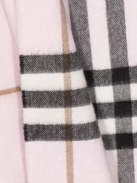 Szal Burberry z kaszmiru w kratkę różowa
