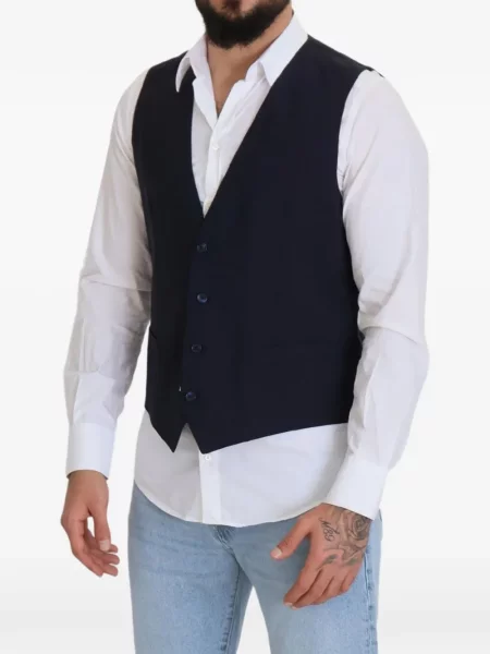 Vestă Dolce & Gabbana de lână albastru