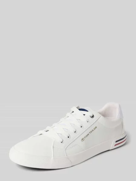 Niskie sneakersy w wyglądzie skóry model STEVE' Tom Tailor białe