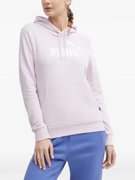 Hanorac cu glugă Puma cu imagine violet