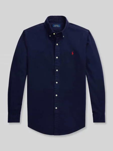 Koszula casualowa o kroju regular fit z czystej bawełny Polo Ralph Lauren granatowa