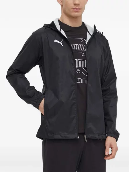 Geacă Puma cu glugă cu imagine negru