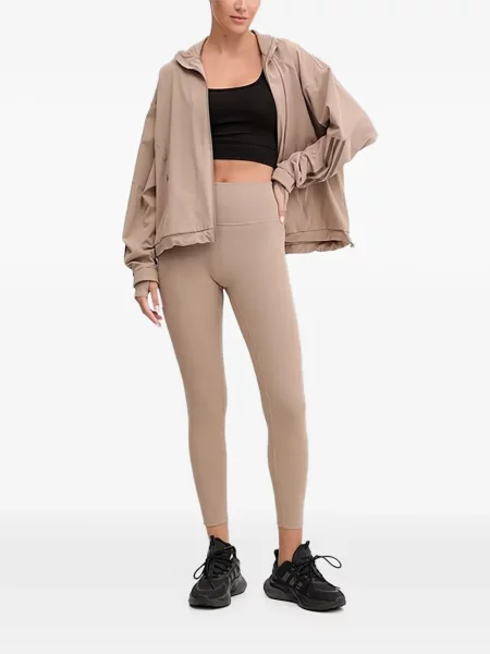 Komplet dresowy Adidas koronkowy sznurowany w paski różowy