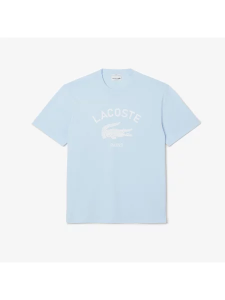 Lacoste T-Shirt Z Nadrukiem niebieska