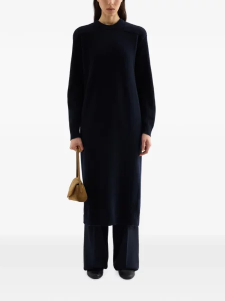 Rochie maxi Jil Sander cu decolteu rotund albastru