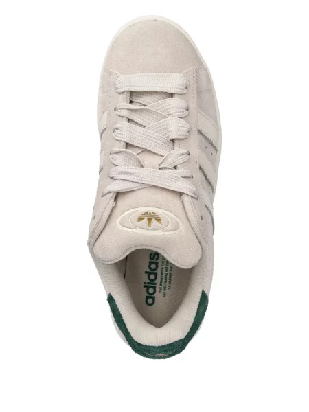 Prugaste bermuda kratke hlače Adidas s vezicama s čipkom smeđa